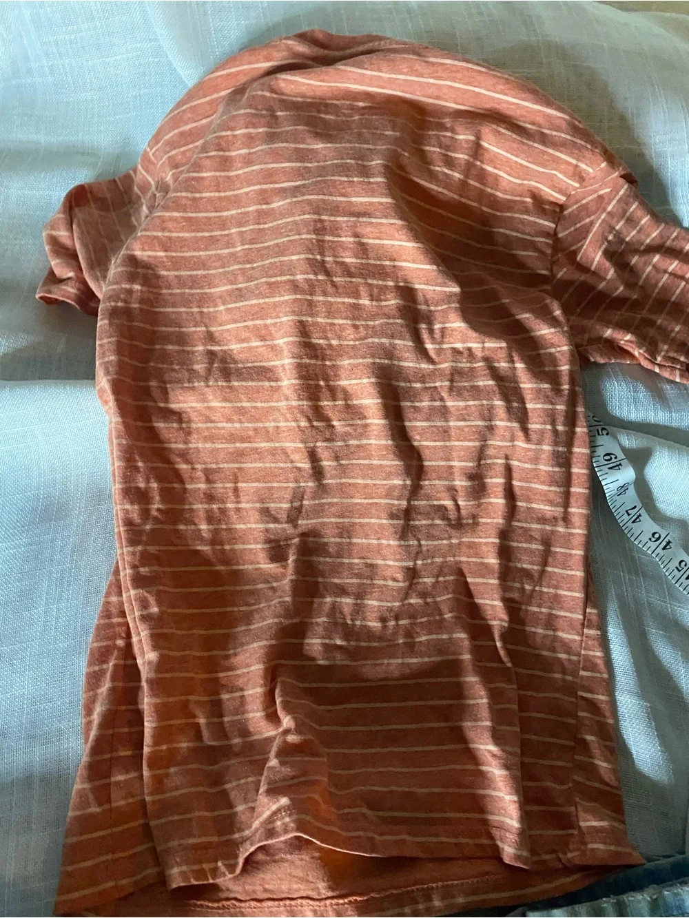 Calvin Klein Kids' Orange & White Striped Short Sleeve Tee